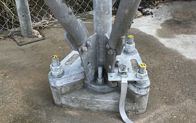 ButterFLI for corroded foundation connection on tower legs