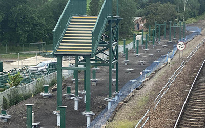 Rail station footbridge foundation by FLI Structures