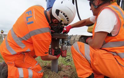 Installing screw piles