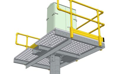 LOC platform on single screw pile