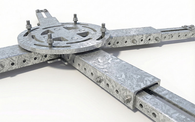 GSMr monopole grillage foundation