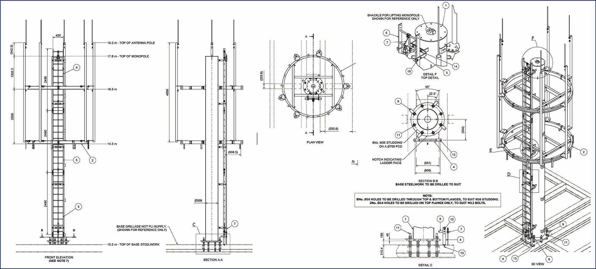 FLI Cypress telecoms  tree planning drawings FLI