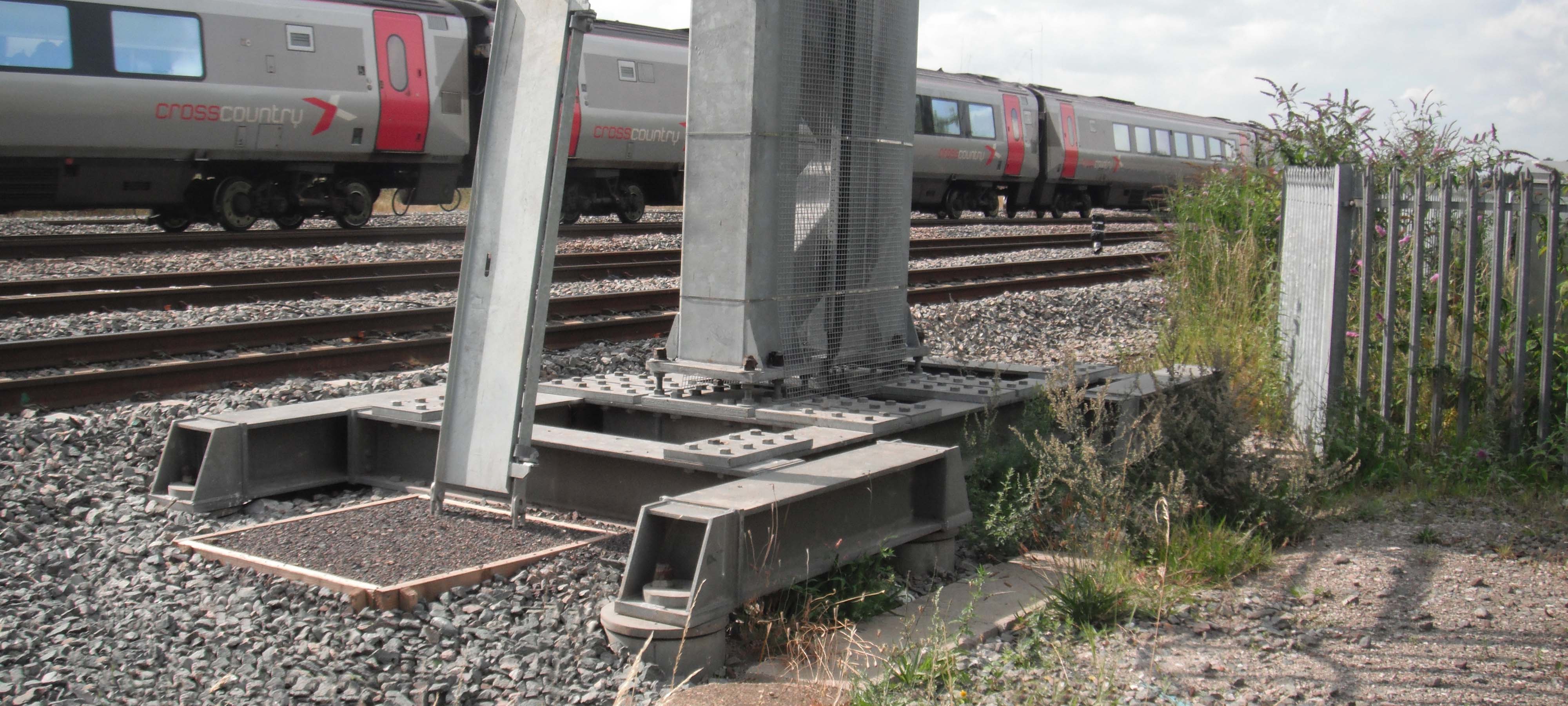 rail screw pile foundations for gantries